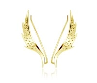 Silver Leaves Shaped Earrings EL-33-GP